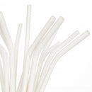 White Flexi Paper Straws 8" - Pack of 40 - BarBits.co.uk