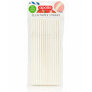 White Flexi Paper Straws 8" - Pack of 40 - BarBits.co.uk