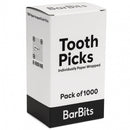 Wooden Toothpicks Paper Wrapped - Pack of 1000 - BarBits.co.uk