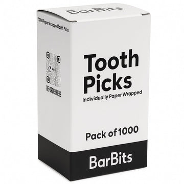 Wooden Toothpicks Paper Wrapped - Pack of 1000 - BarBits.co.uk