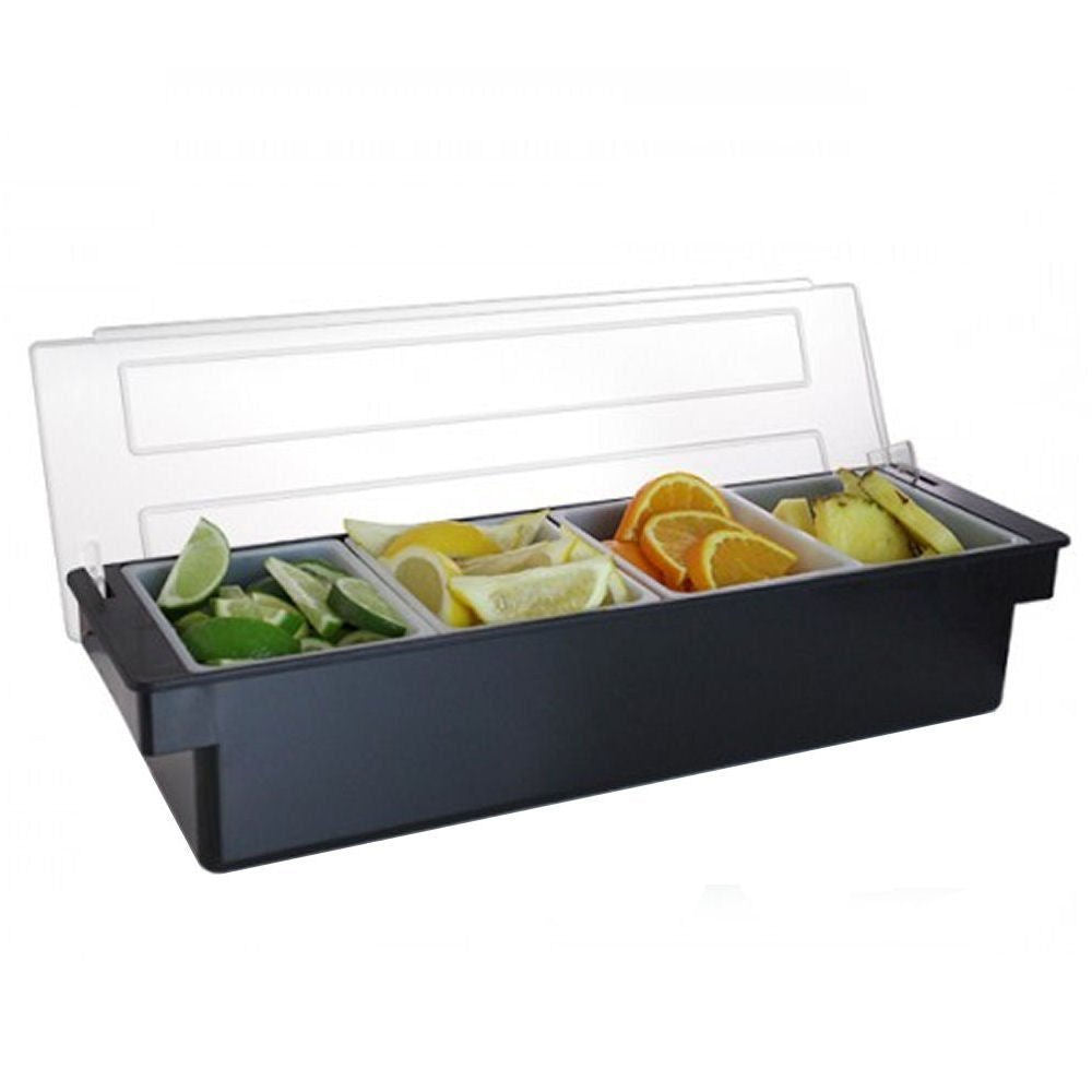 Plastic Condiment Dispenser - 4 Large Compartments