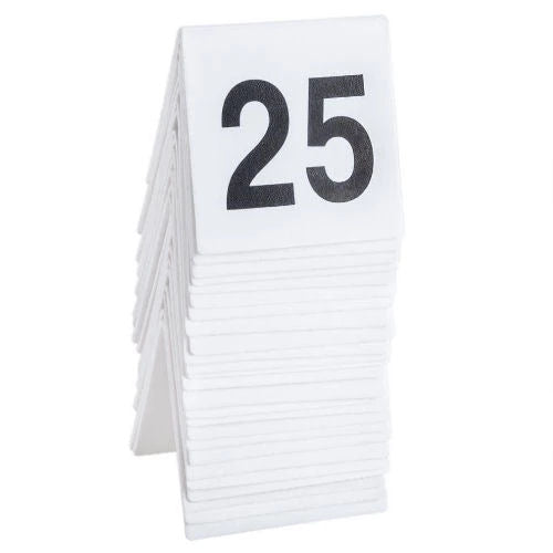 Plastic Table Numbers Signs 1 to 25 - 0