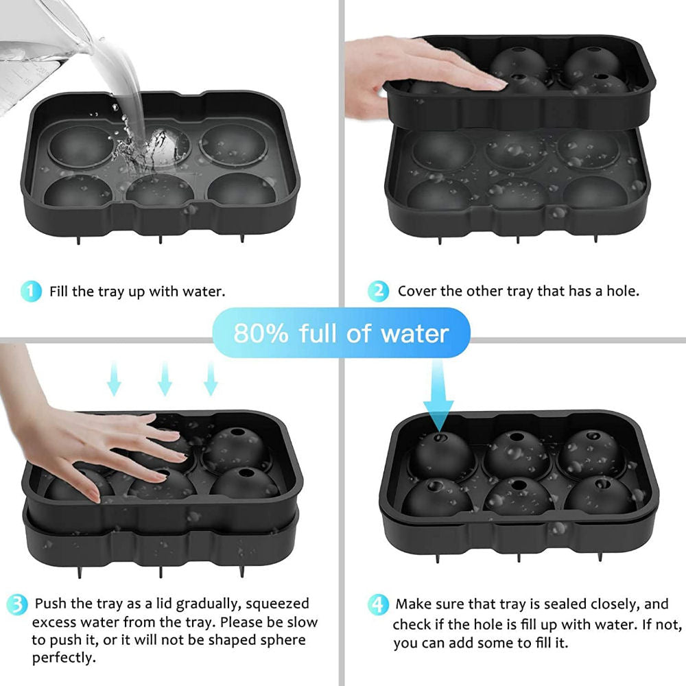 BarBits Black Silicone Ice Ball Mould