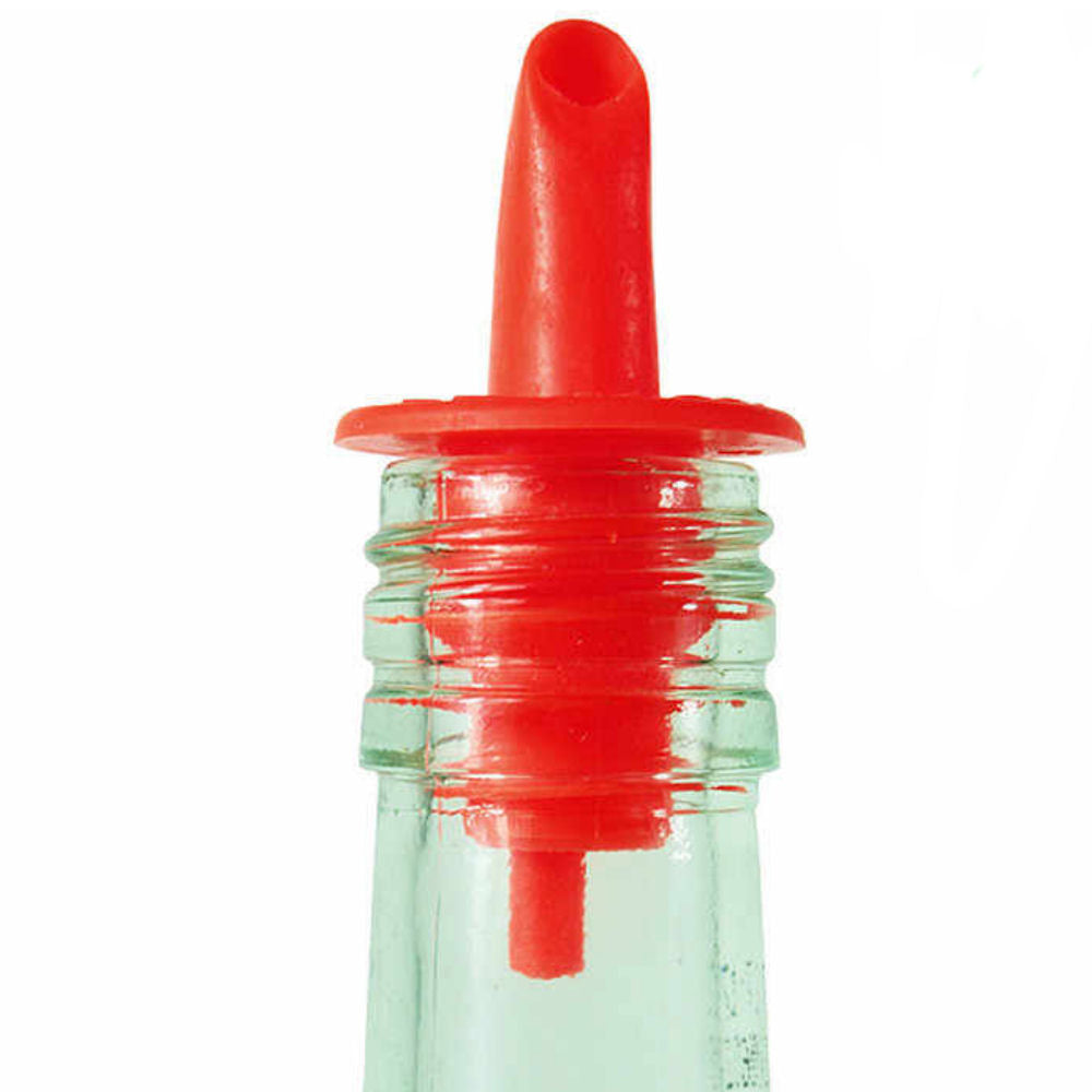 Red Plastic Free Flow Pourers - Pack of 10