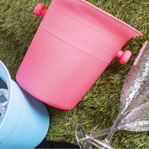 Pink Plastic Ice Bucket