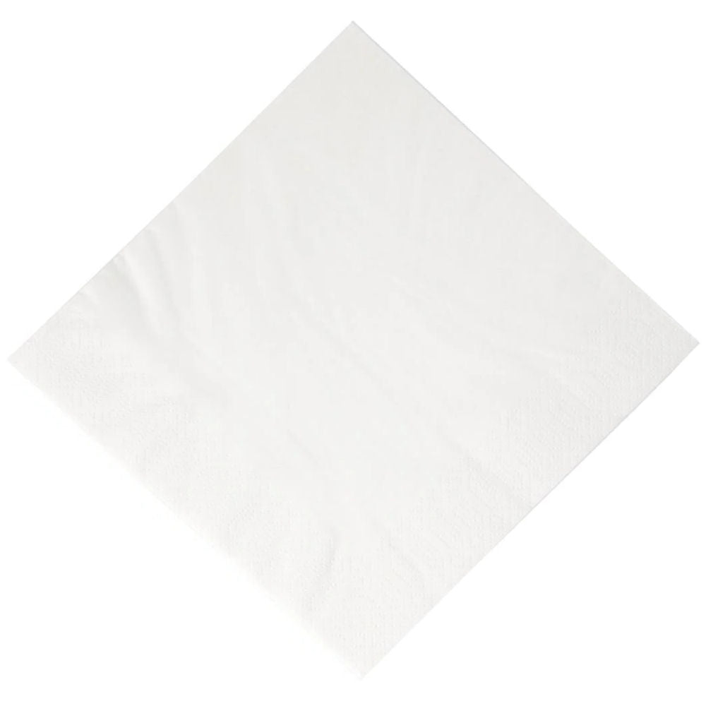 White Cocktail Napkins 2ply 25cm - Pack of 250