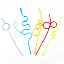 Plastic Curly Fun Straws - Pack of 5