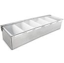 Stainless Steel Condiment Dispenser - 6 Compartments-1