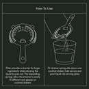 2 Prong Hawthorne Strainer - Stainless Steel - BarBits.co.uk