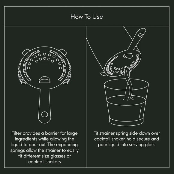 2 Prong Hawthorne Strainer - Stainless Steel - BarBits.co.uk