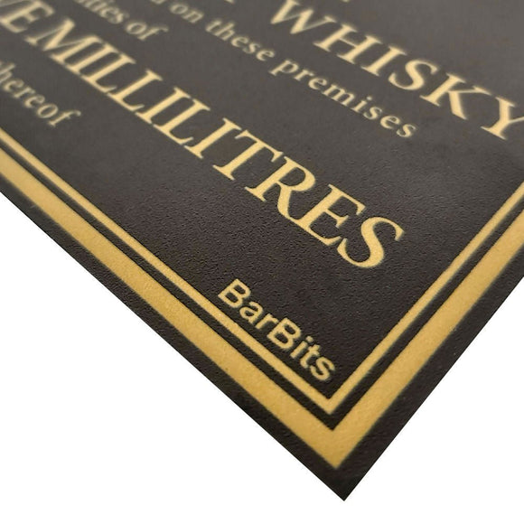 25ml Weights & Measures Act Law Sign - BarBits.co.uk