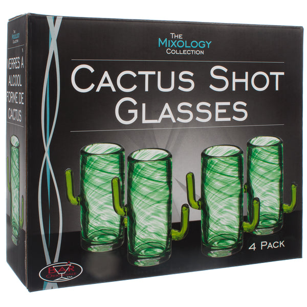 Mixology Cactus Shot Glasses 50ml - Pack of 4
