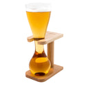 Glass Quarter Yard of Ale with Stand