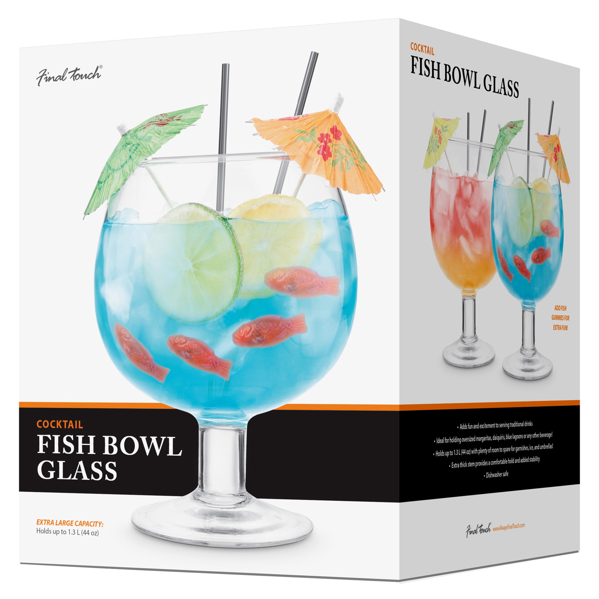 Glass Cocktail Fish Bowl 1.3Litre - 0