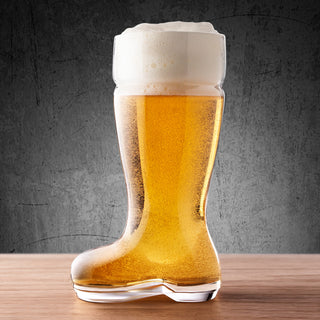 Large Beer Boot Glass 1Litre