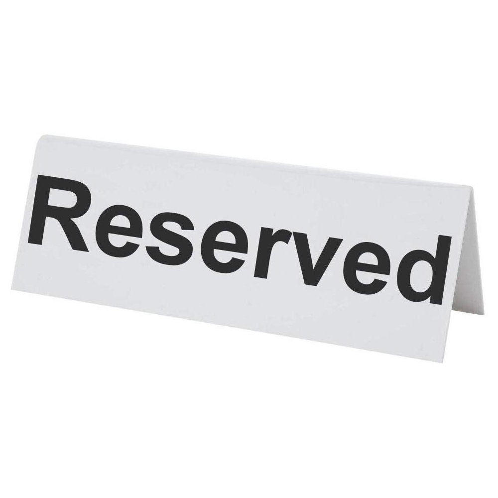 Flexible Plastic Reserved Table Sign