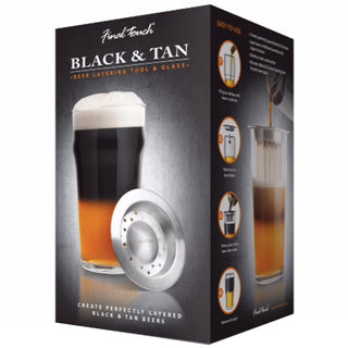 Black & Tan Beer Layering & Glass Set