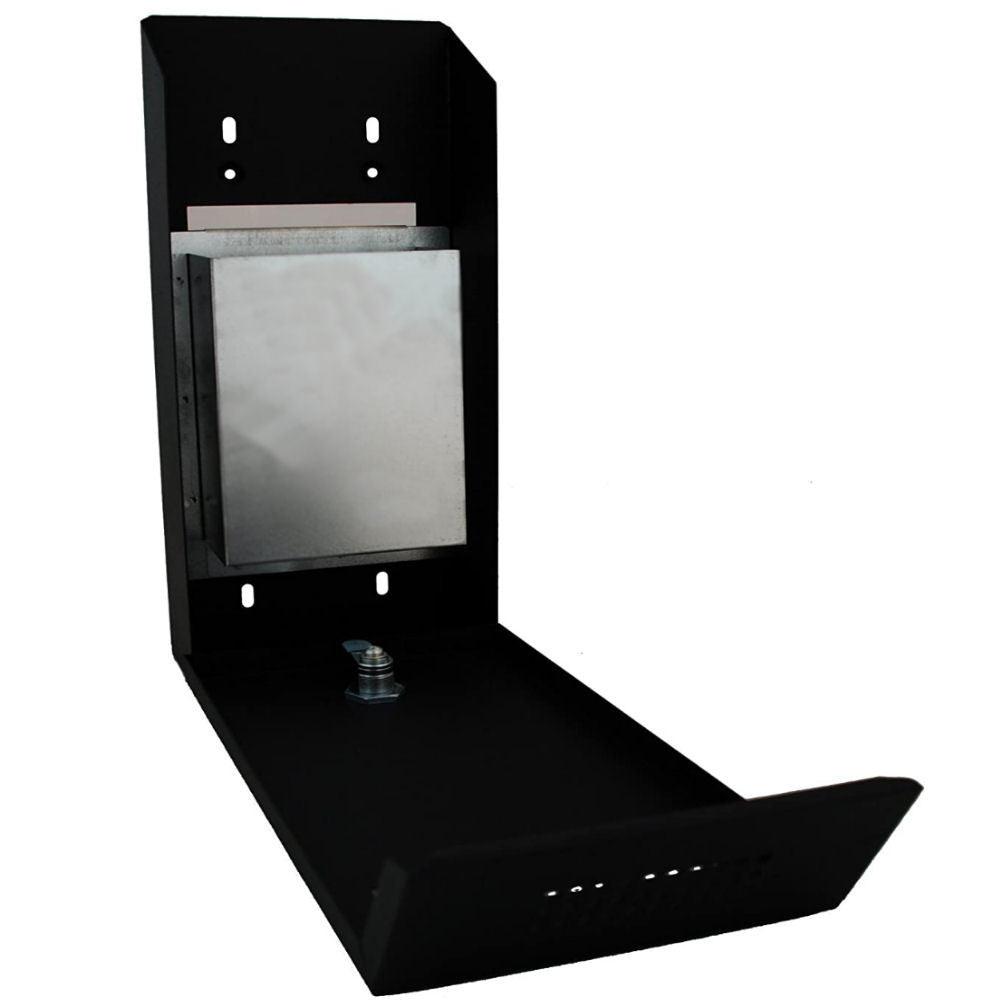 Slim Wall Mounted Black Ashbin