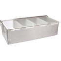 Stainless Steel Condiment Dispenser - 4 Compartments