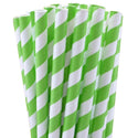 Green Candy Stripe Paper Straws 8
