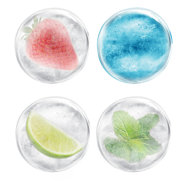 Coloured Silicone Ice Balls - Set of 4