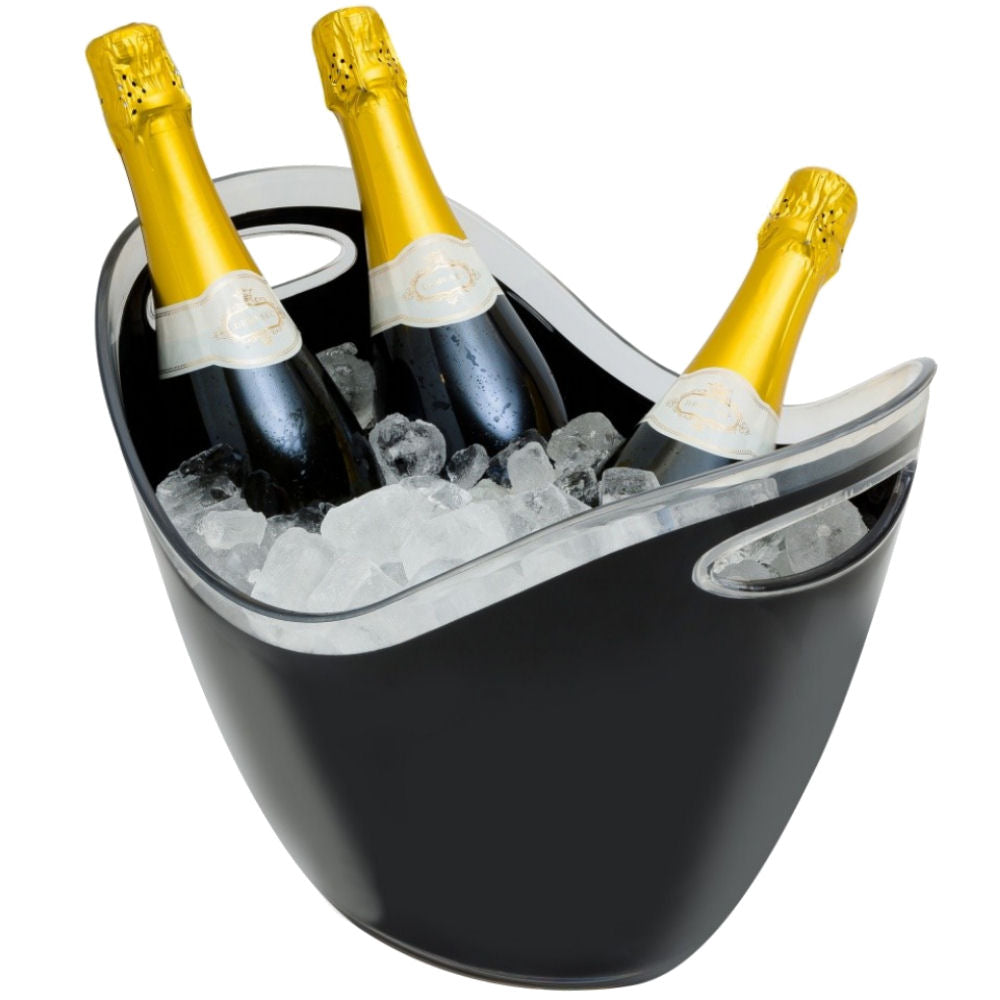 Black Wine Bottle Cooler Pail - 8 Litres