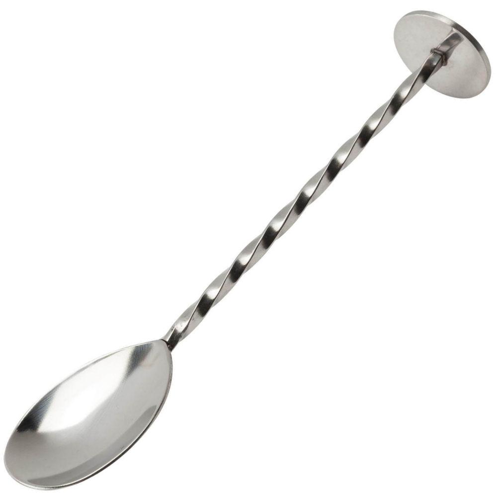 Mini Cocktail Spoon With Masher 15cm - Stainless Steel