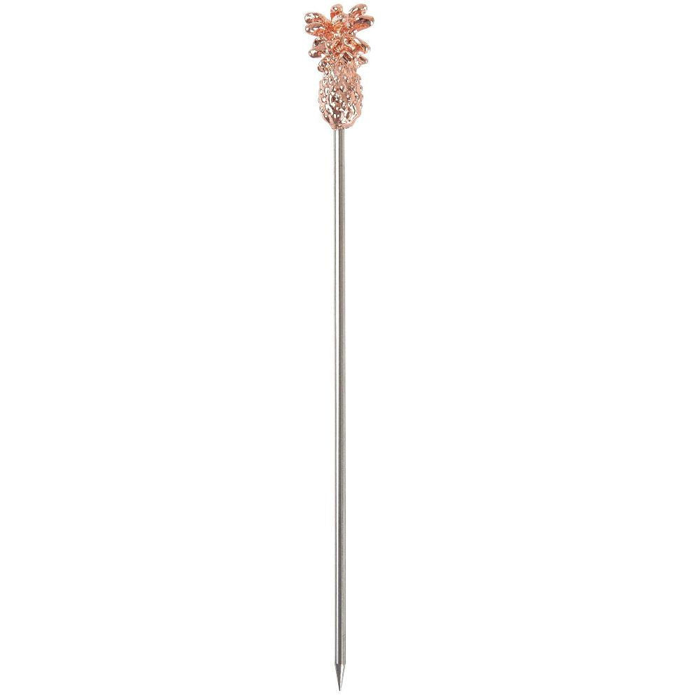 Copper Pineapple Garnish Picks - Pack of 4