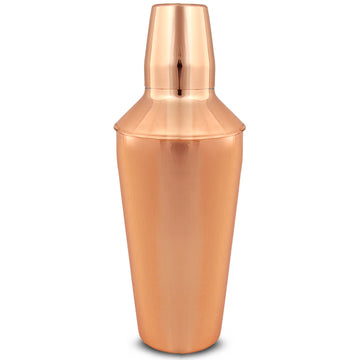 3 Piece Cocktail Shaker 750ml - Copper Plated