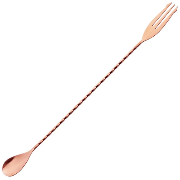 Trident Cocktail Bar Spoon 32cm - Copper