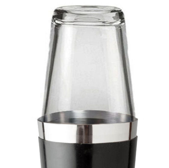 Boston Cocktail Shaker With Glass - Black Vinyl - 0