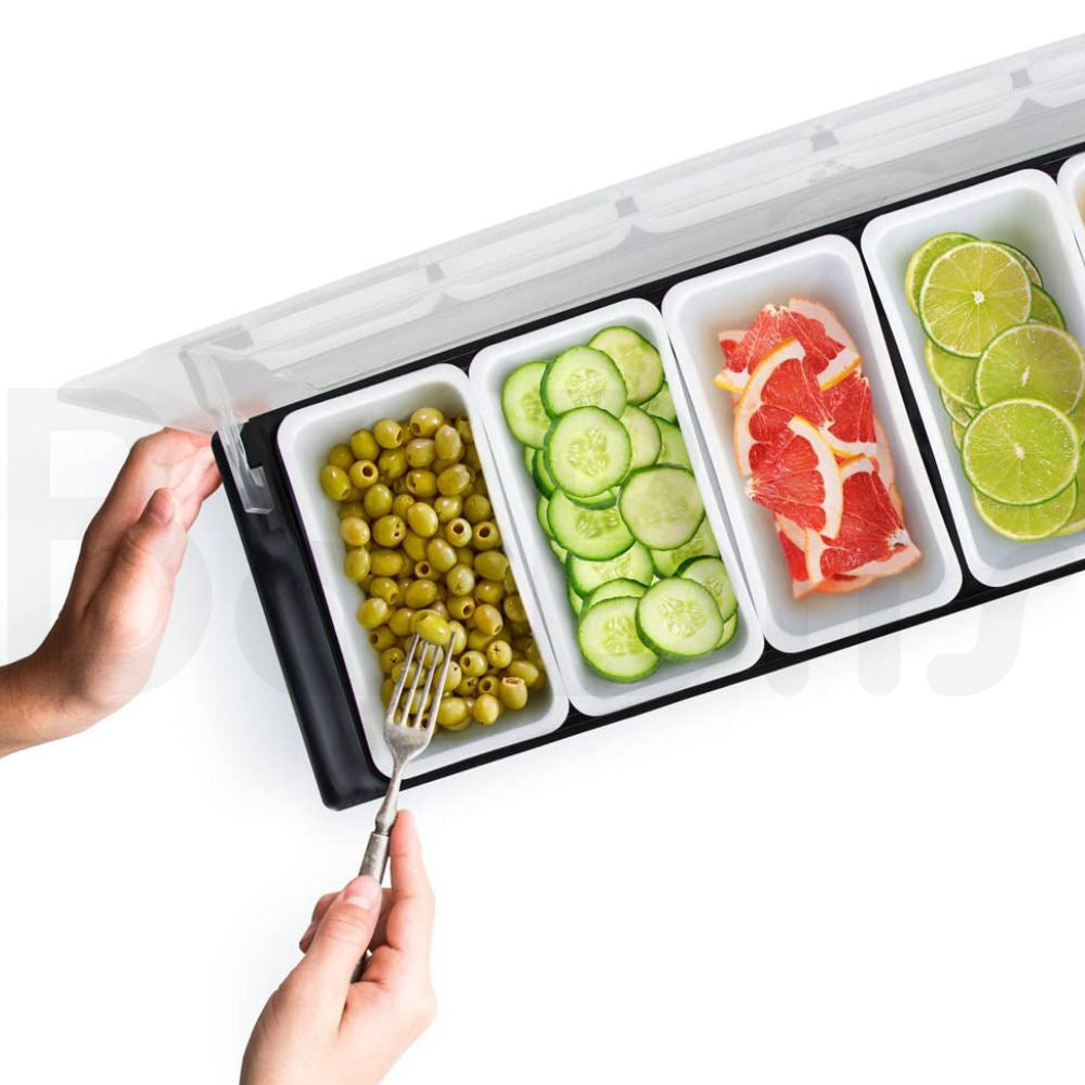 Plastic Condiment Dispenser - 6 Compartments