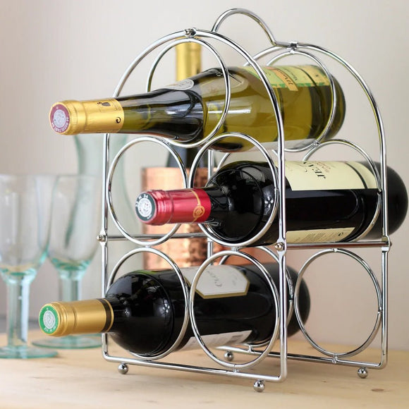 5 Bottle Wine Rack - Chrome - BarBits.co.uk