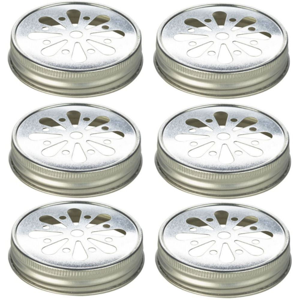 Kilner Flower Drinking Jar Lids - Pack of 6