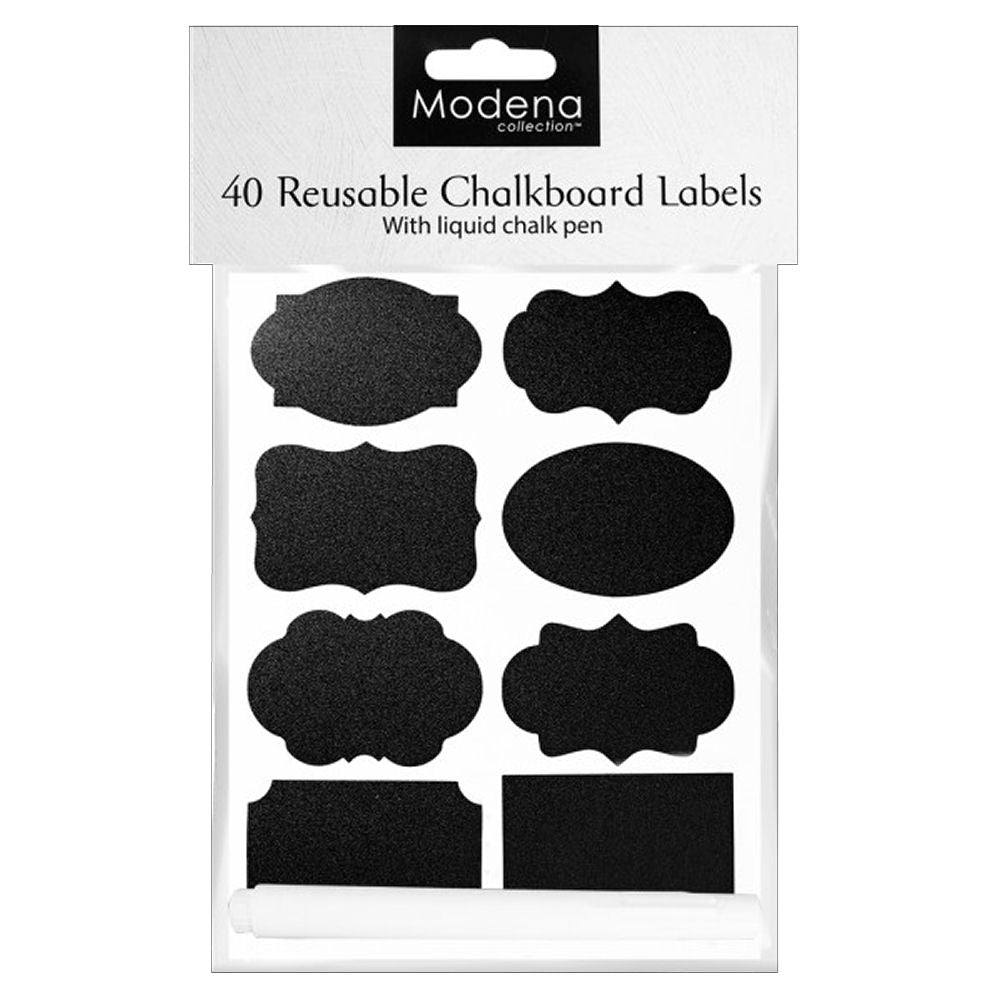 Shaped Chalkboard Labels & Chalk