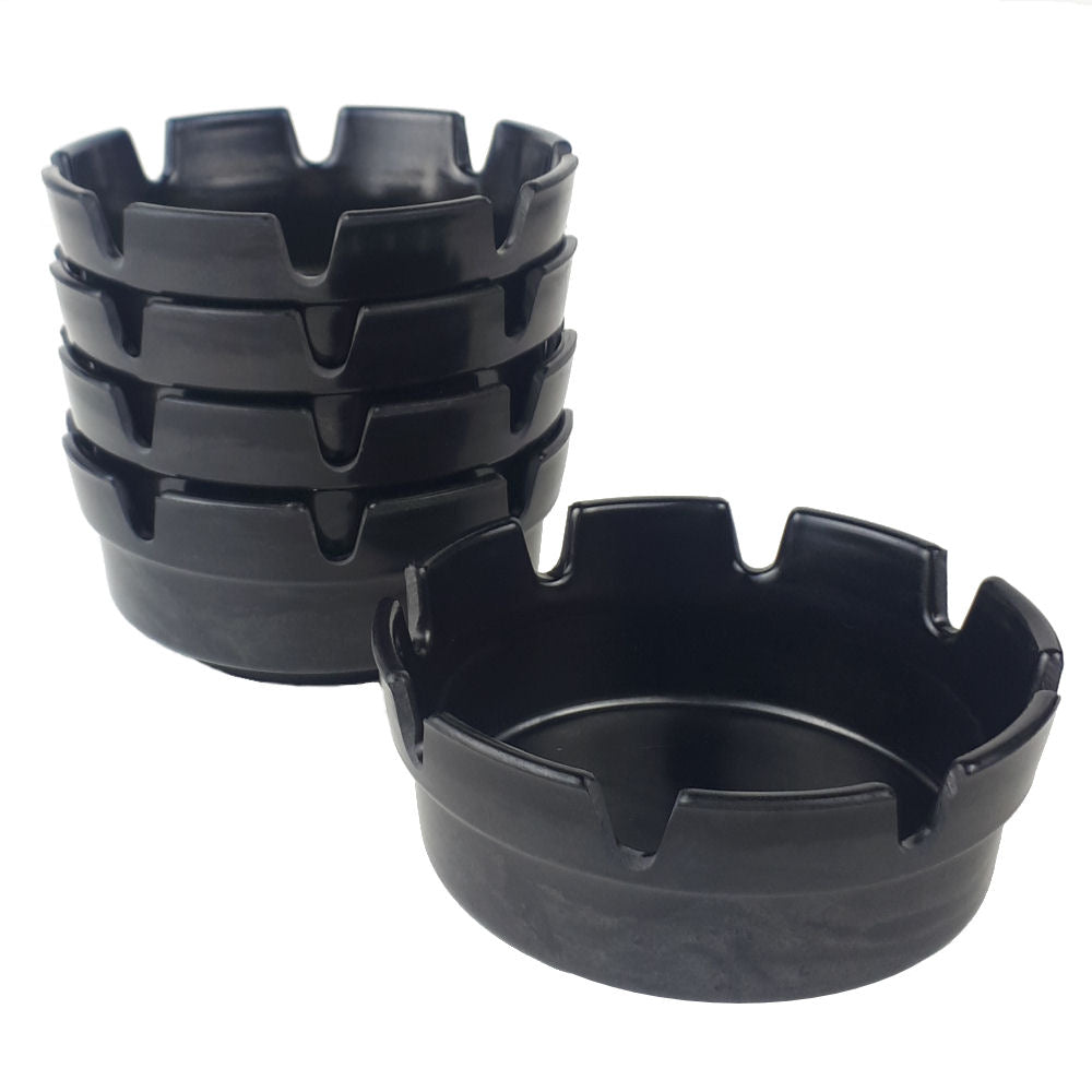 Black Melamine Ashtrays 4"