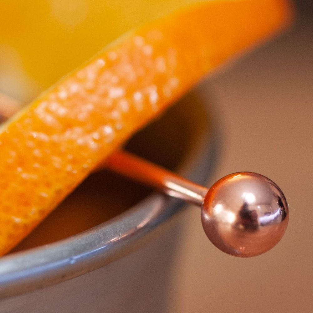 Copper Ball Garnish Picks - Pack of 10