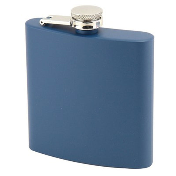 Stainless Steel Hip Flask 6oz - Blue