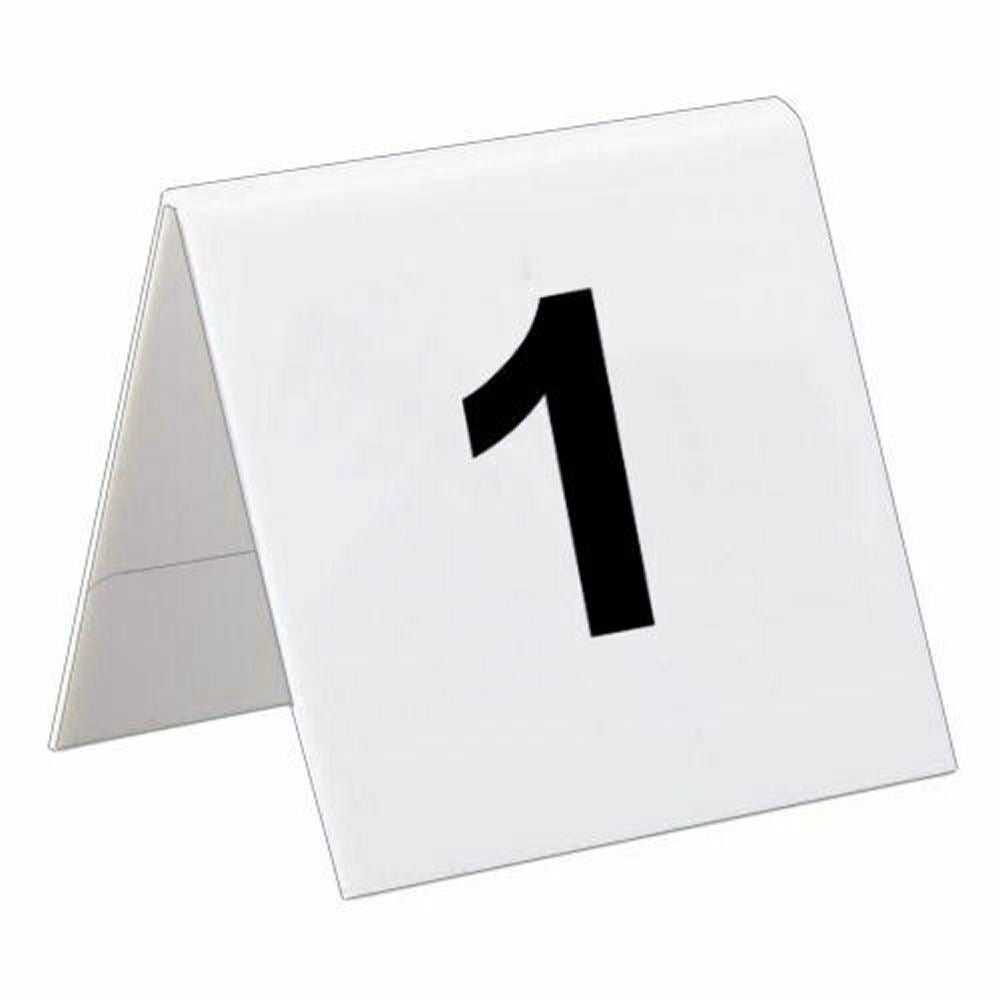 Plastic Table Numbers Signs 1 to 25