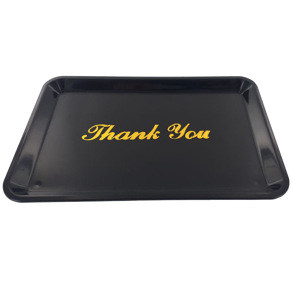 Plastic Tip Tray Gold Thank You - Pack of 12