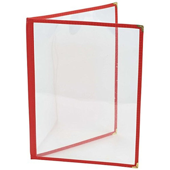 A4 Red American Style Menu Cover - 2 Page - BarBits.co.uk