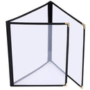 A5 Black American Style Menu Cover - Triple Fold - BarBits.co.uk