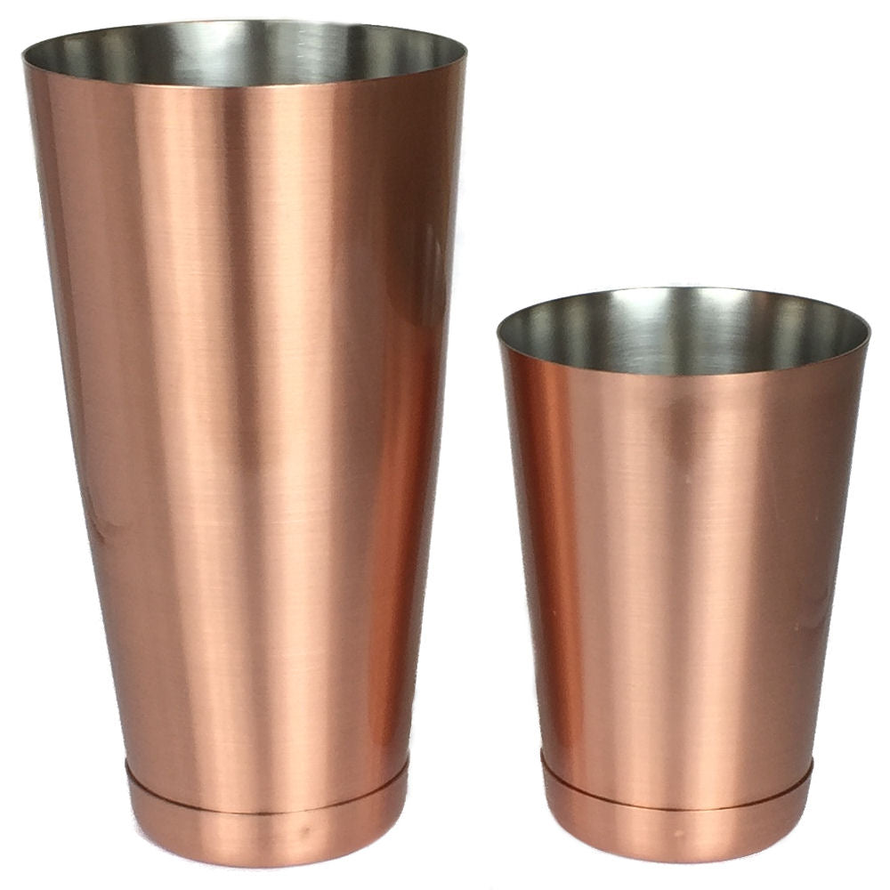 Boston Cocktail Shaker Set - Brushed Copper - 0