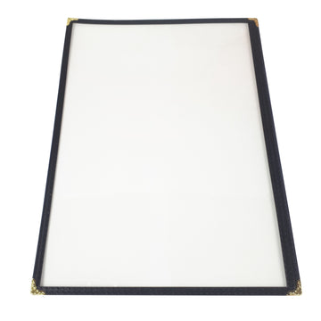 A4 Black American Style Menu Cover - 1 Page