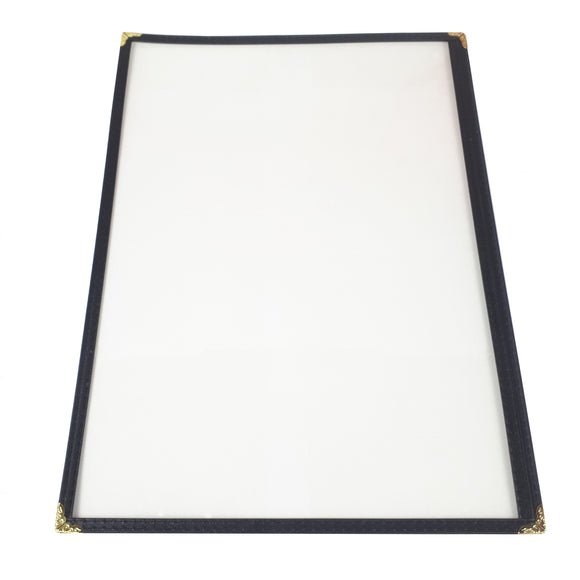 A4 Black American Style Menu Cover - 1 Page
