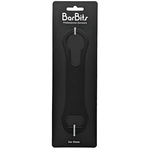 Bar blade with pourer remover black stainless steel tool - BarBits.co.uk