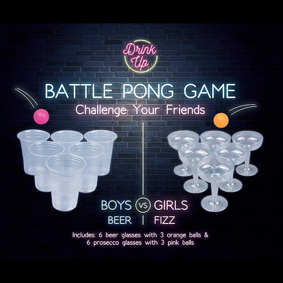 Battle Pong Game - 18 Piece Set - BarBits.co.uk