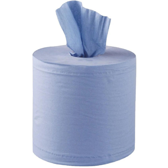 Blue Centrefeed Roll 2ply - 400 Sheets - BarBits.co.uk
