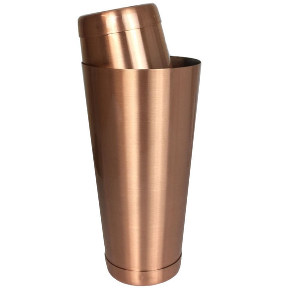 Boston Cocktail Shaker Set - Brushed Copper - BarBits.co.uk