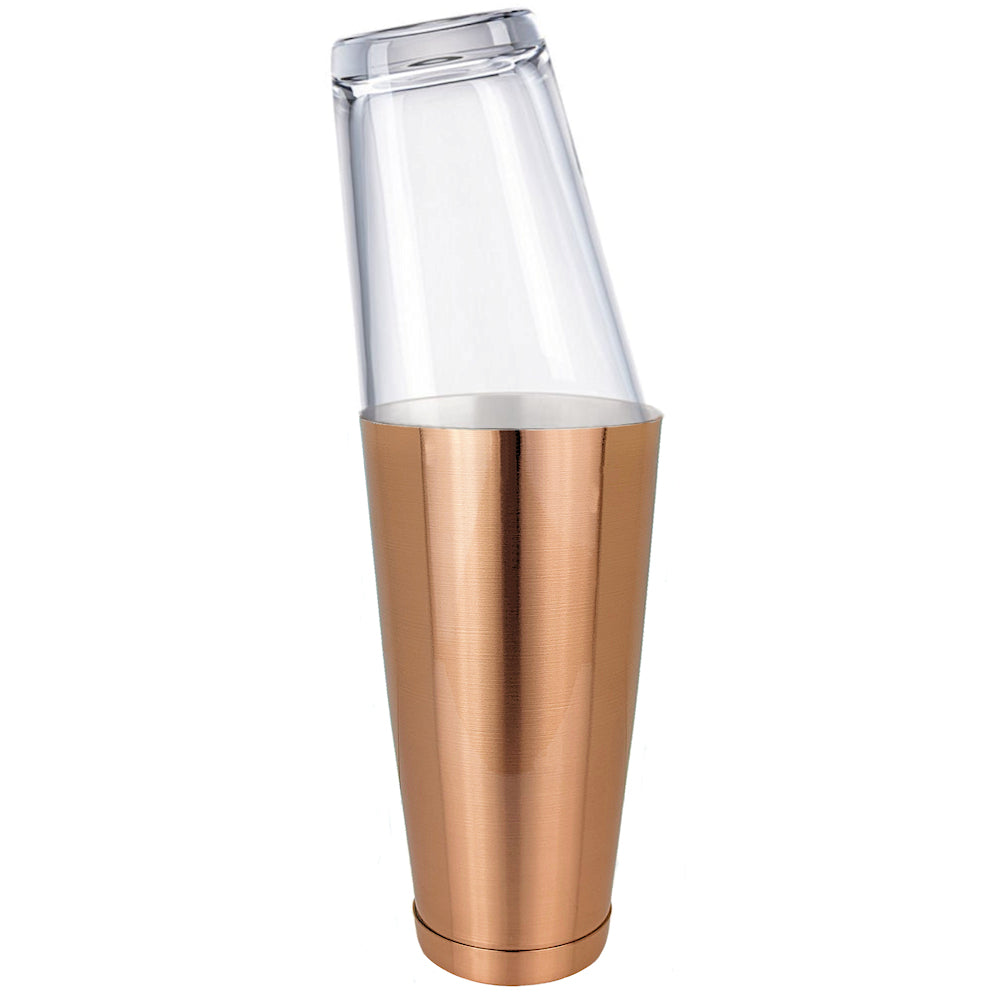 Boston Cocktail Shaker & Glass Set - Brushed Copper